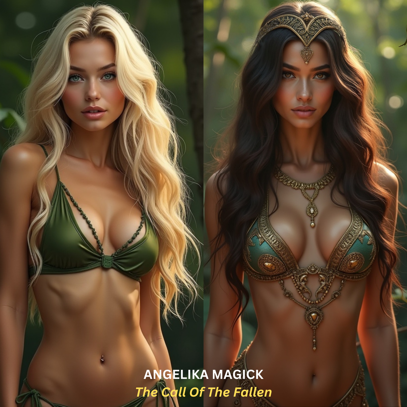 Two Very Sensual Dark Tropical Nymphs Friends - Spirit Companion - Direct Binding - Spirit Keeping