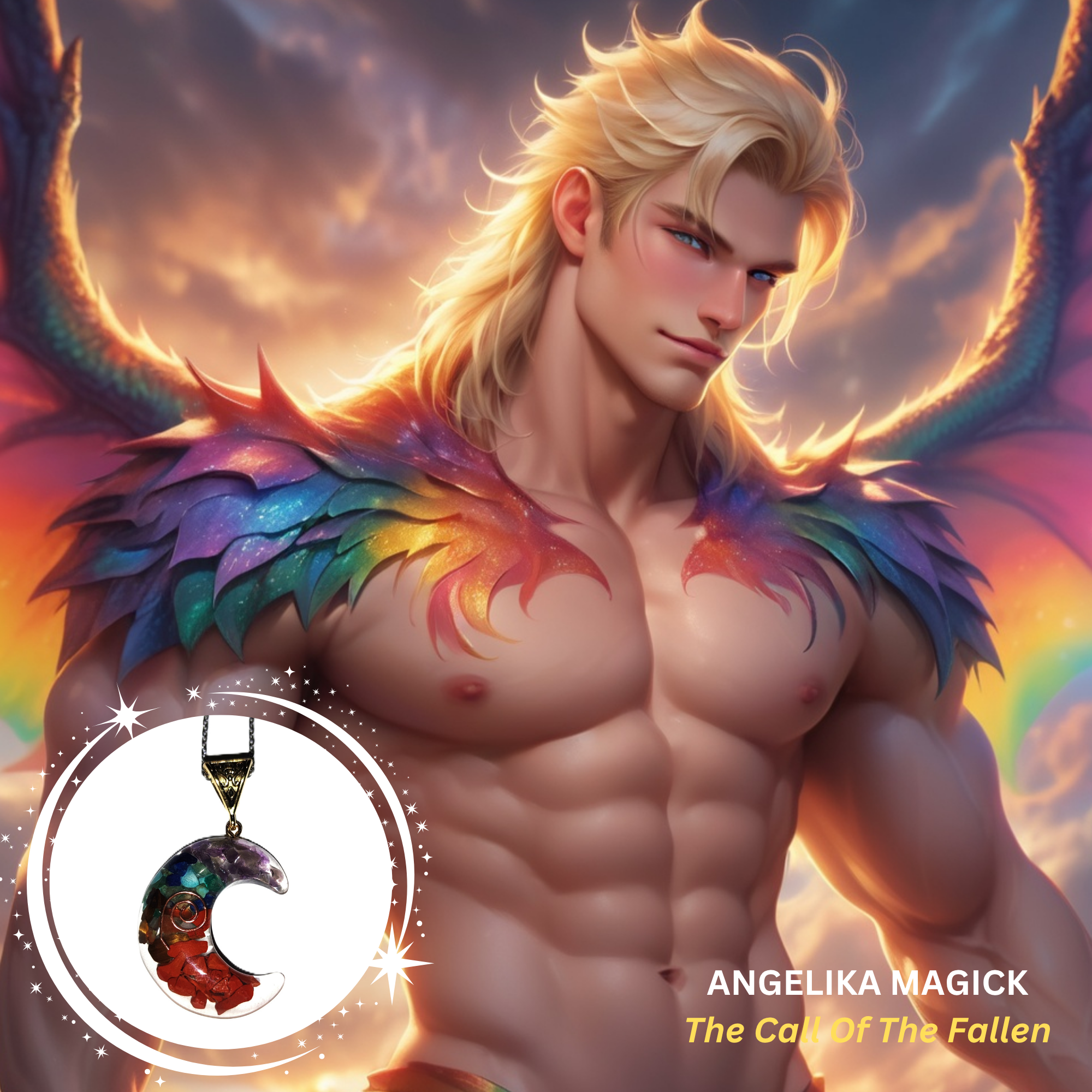 Elder Rainbow Dragon Shifter called K. - Vessel Bound with Ritual Oil Offering, Incense and Spare Vessel Included