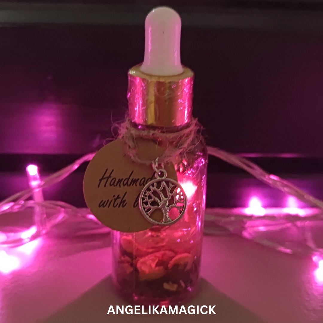 One 30ml bottle Handcrafted Ritual Magical Oil PLUS One 5ml bottle GIFT- Intention Oil - Spell Oil - Spirit Offering Oil - by Angelika Magick