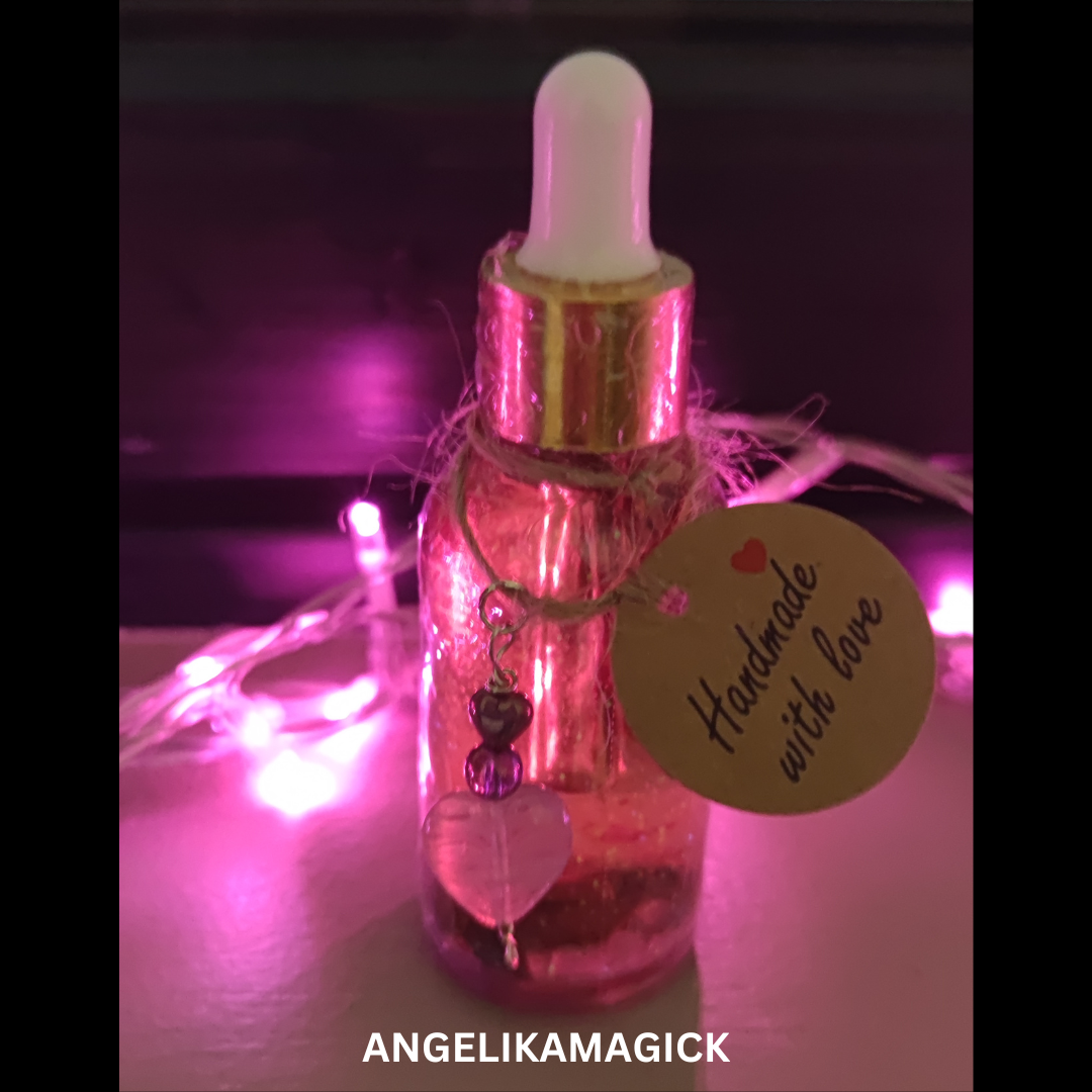 One 30ml bottle Handcrafted Ritual Magical Oil PLUS One 5ml bottle GIFT- Intention Oil - Spell Oil - Spirit Offering Oil - by Angelika Magick