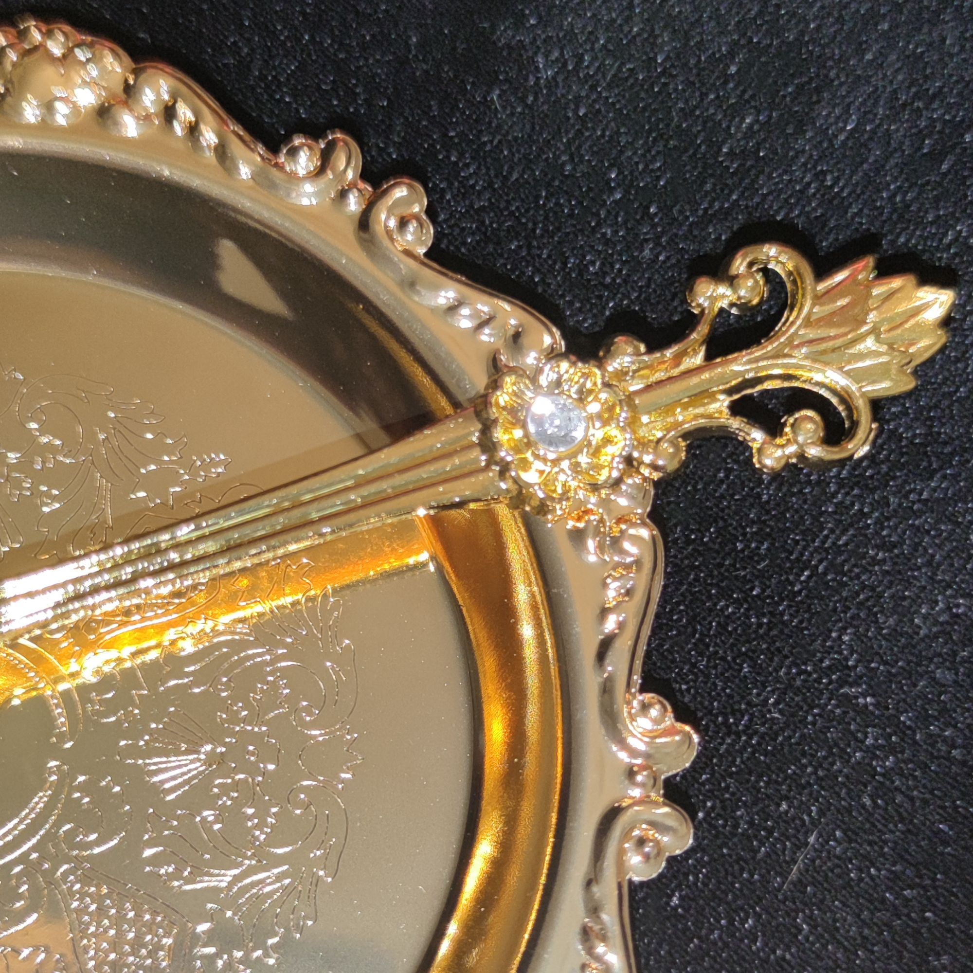 Enchanted Golden Plate/Candle Holder with 3 Functionalities: Cleansing, 3x Boosting Candle, 3x Boosting Offerings - Beautiful Teaspoon Included!