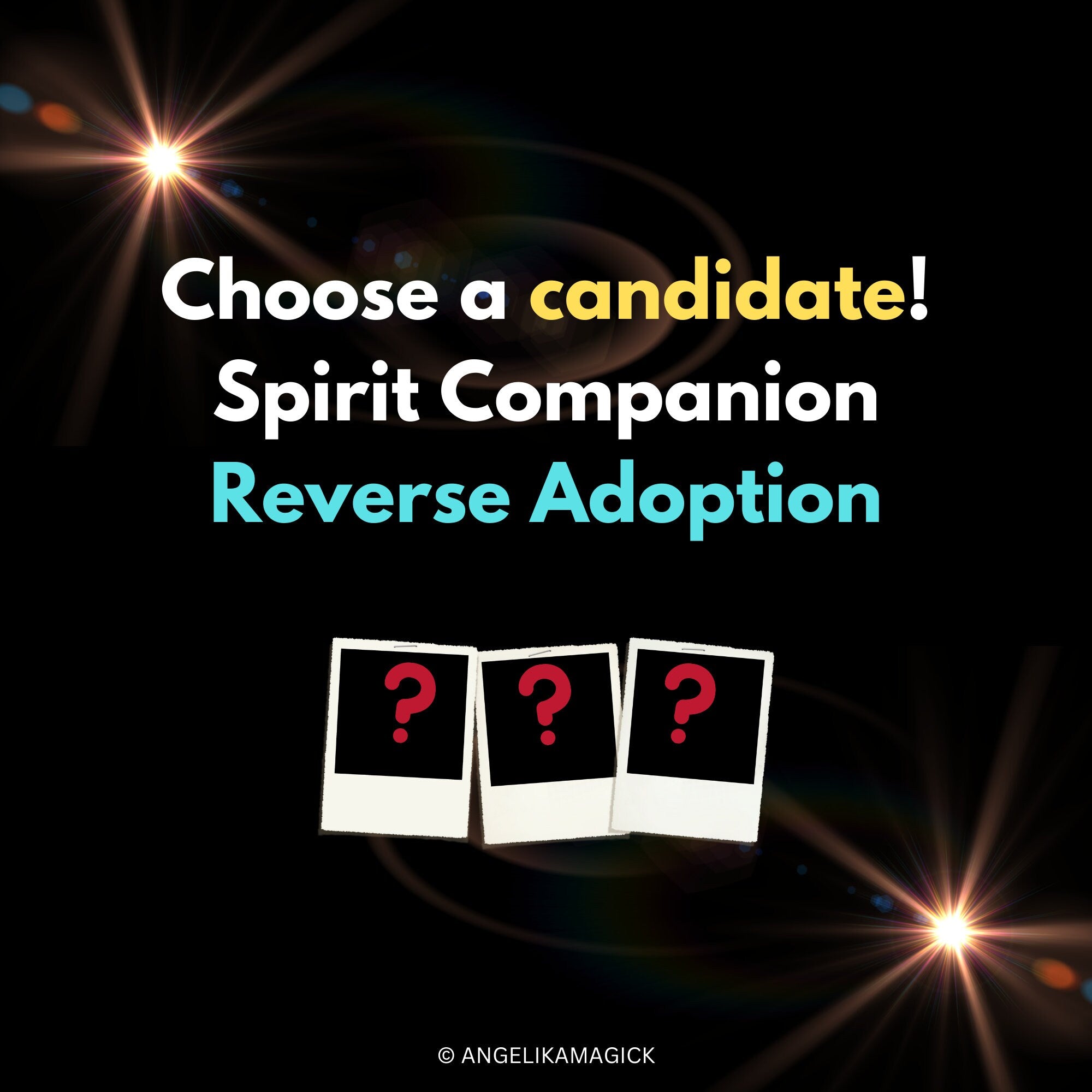 Choose a Candidate Among 3 - Reverse Adoption Conjure - 3 Images, You Choose 1 - Direct Binding - Spirit Companion