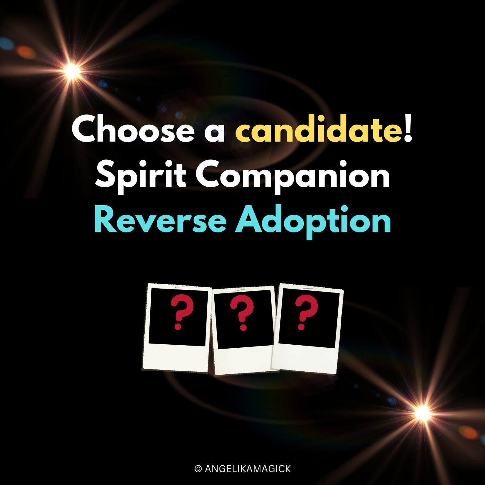 Choose a Candidate Among 3 - Reverse Adoption Conjure - 3 Images, You Choose 1 - Direct Binding - Spirit Companion