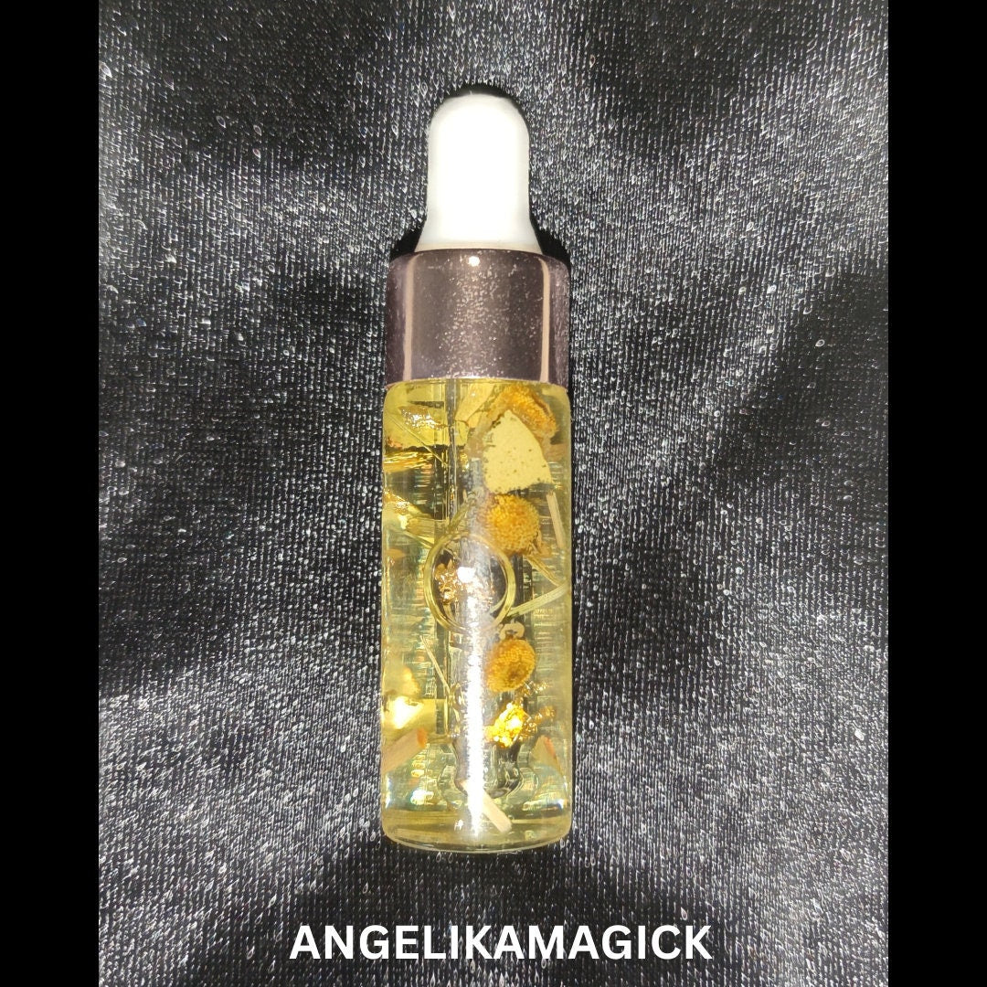 One 5ml bottles - Draconic Gold - Handcrafted Ritual Magical Oil - Intention Oil - Spell Oil - Spirit Offering Oil - by Angelika Magick