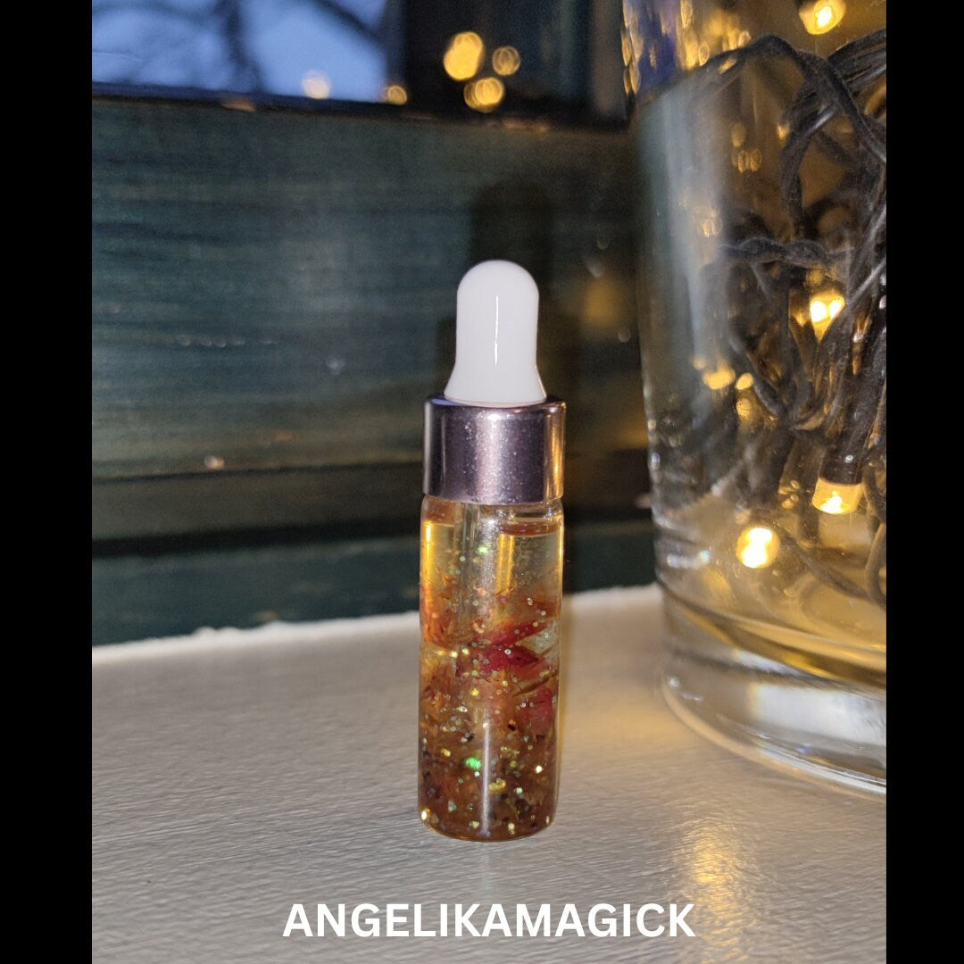 One 5ml bottle - Kiss Aeternus - Handcrafted Ritual Magical Oil - Intention Oil - Spell Oil - Spirit Offering Oil - by Angelika Magick