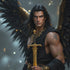 Commander Fallen Angelic Warrior R. with Enchanted Black Mirror - Spell Cast to Erase Negativity and Curse Deflection - With Video